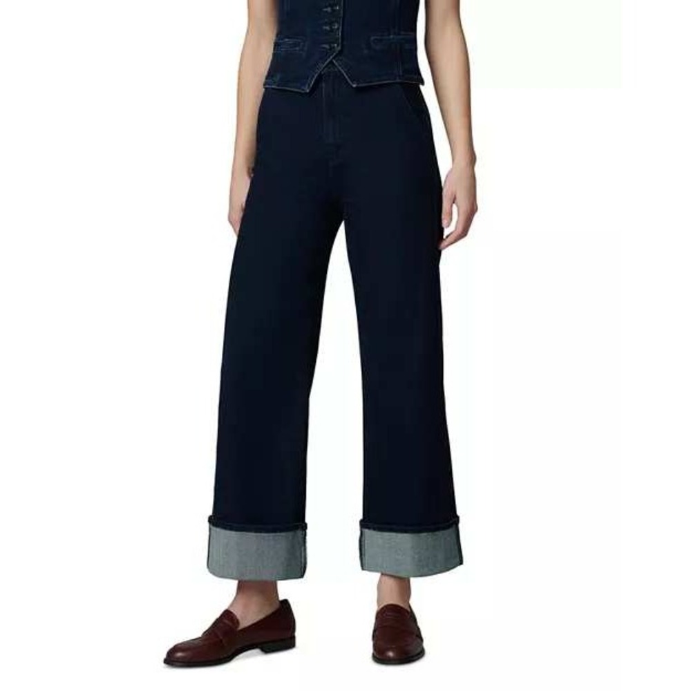 Joe's Jeans The Trixie High Rise Wide Cuff Trouser Jeans Don't Worry Size 24